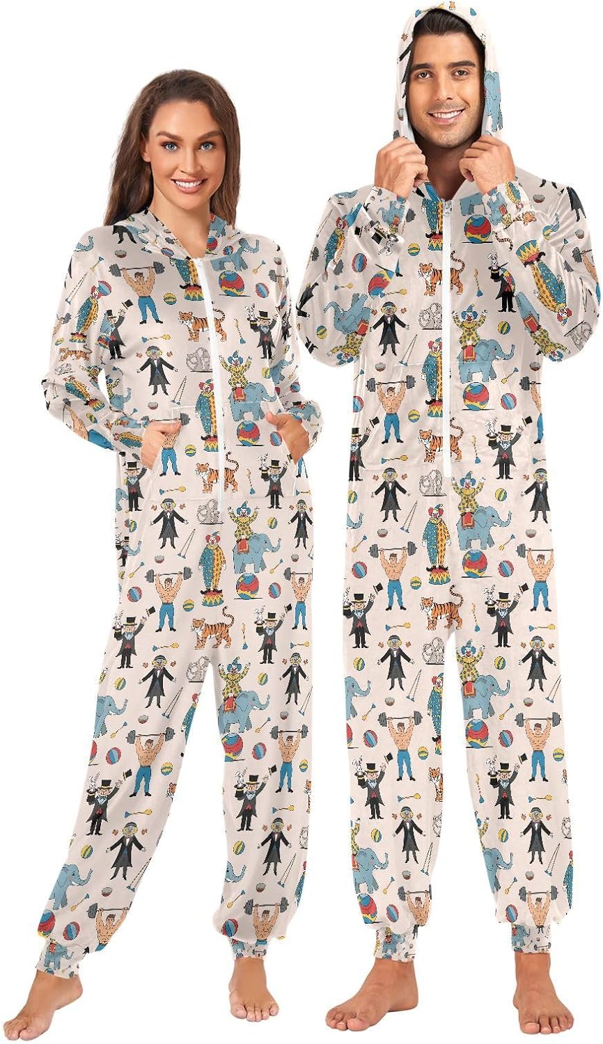 QUGRL Onesies Adult Pajamas Costume for Women Men Unisex Cosplay Sleepwear Homewear Suit Winter S-XL