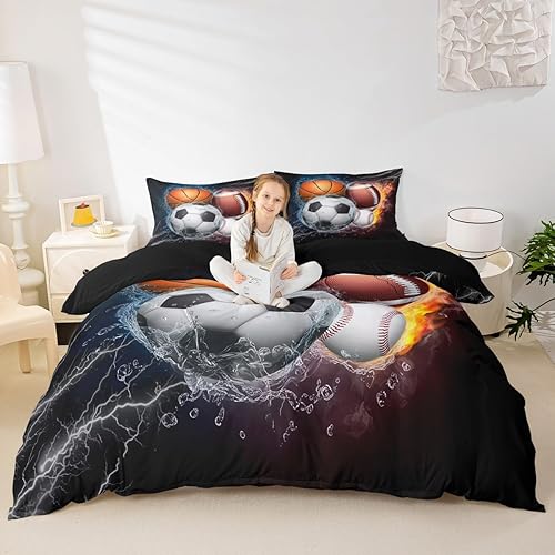 Miniatura 25 de Erosebridal Juego de cama de flores hippie, decoración de cumpleaños, funda de edredón, lindo juego de ropa de cama floral arcoíris para niñas y