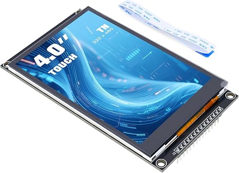 1 قطعة شاشة LCD مقاس 4.0 بوصة 320x480 TN شاشة تعمل باللمس بالسعة وحدة عرض Esp32 SPI Serial ST7796S Driver لـ Ar duino R3/Mega2560 أسود