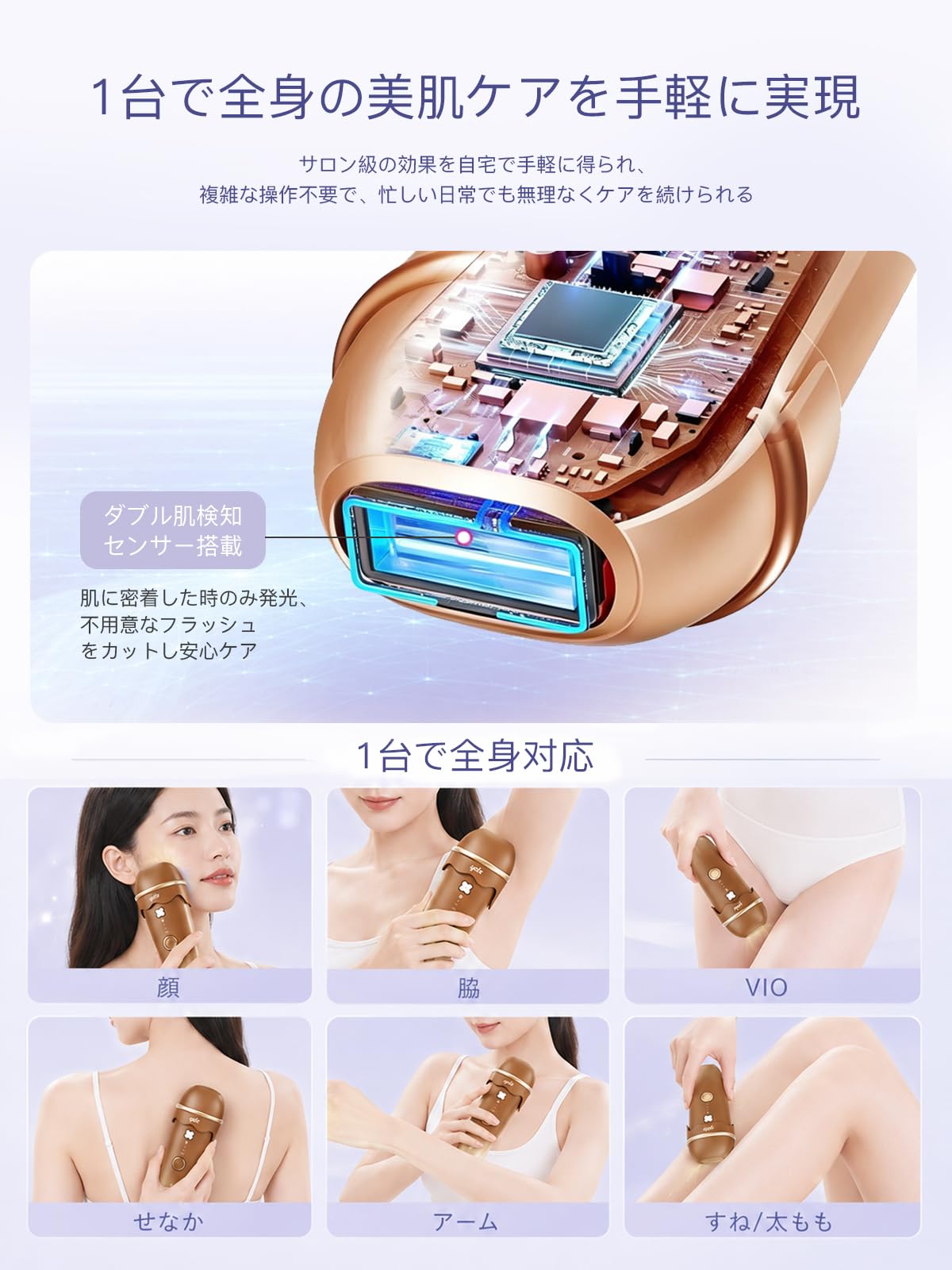 Amazon | アイスクリーム脱毛器 IPL光脱毛器 湿脱ケア サファイア恒冷