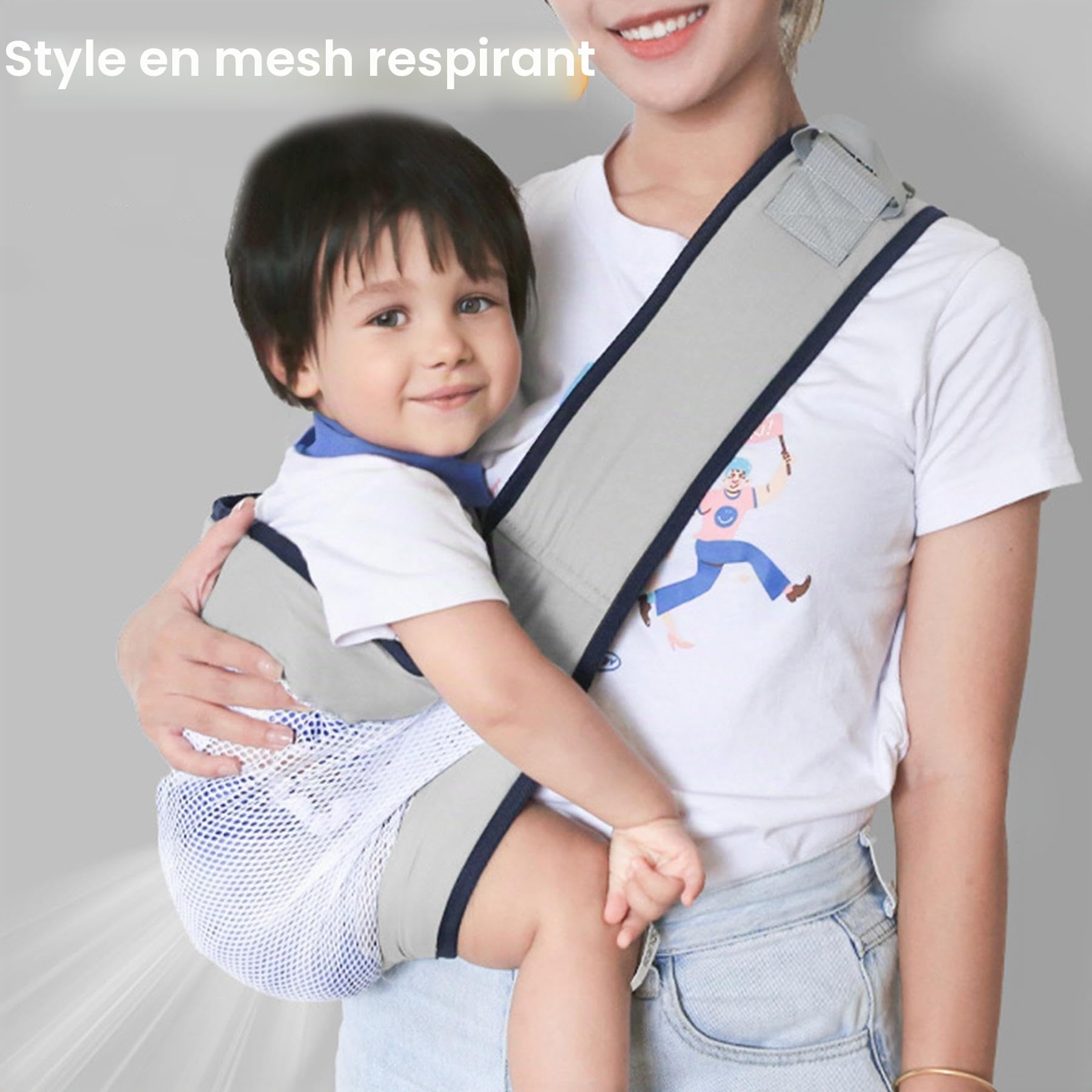 Porte-Bébé LatéRale Portable Respirant Réglable Nouveau-né 3-36 Mois