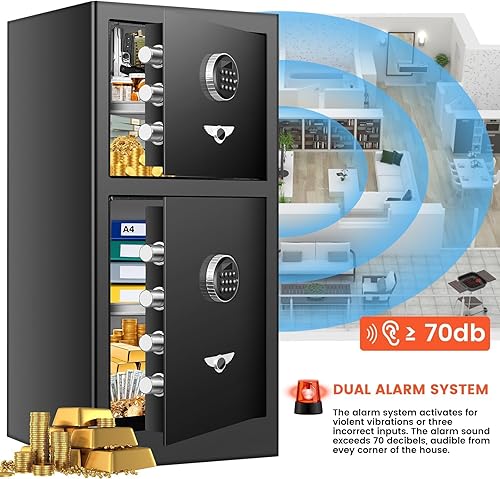 Miniatura 6 de 【2024 Nuevo】7.6 pies cúbicos Caja de Seguridad Extra Grande para el Hogar a Prueba de Fuego e Impermeable con [DOBLE SEGURIDAD], Caja de Seguridad