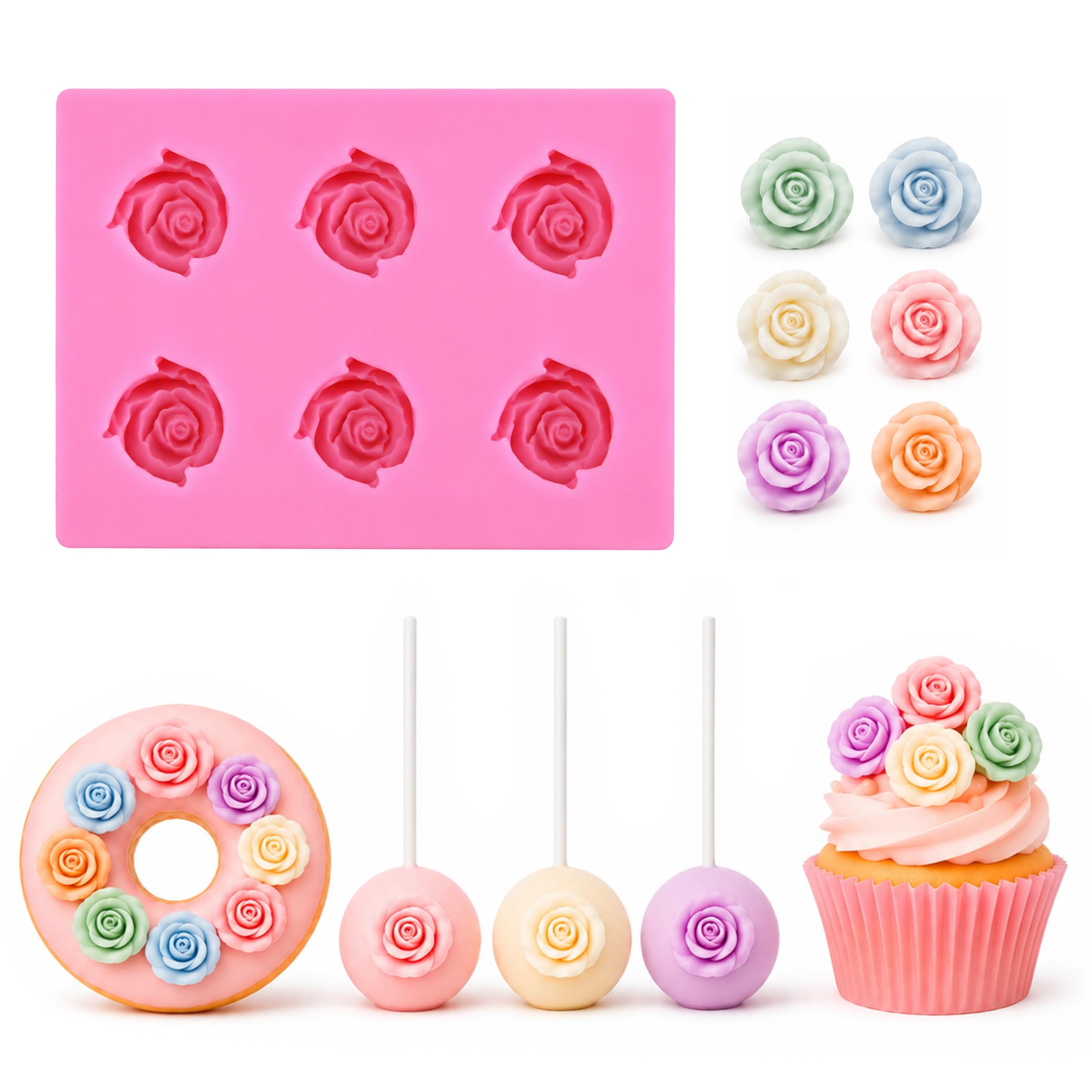 Mini Bow Fondant Molds - Silicone Cake Pops -13