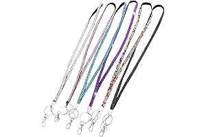 Fashion 34.8'' Homecoming Mum Lanyard -- Premium Sparkle Crystal Neck Lanyard