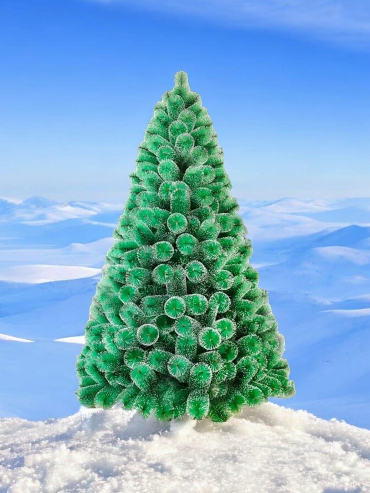Suninow Pine Christmas Tree - 2ft Snowpine Merry Christmas Decoration Items for Home and Gifts 1