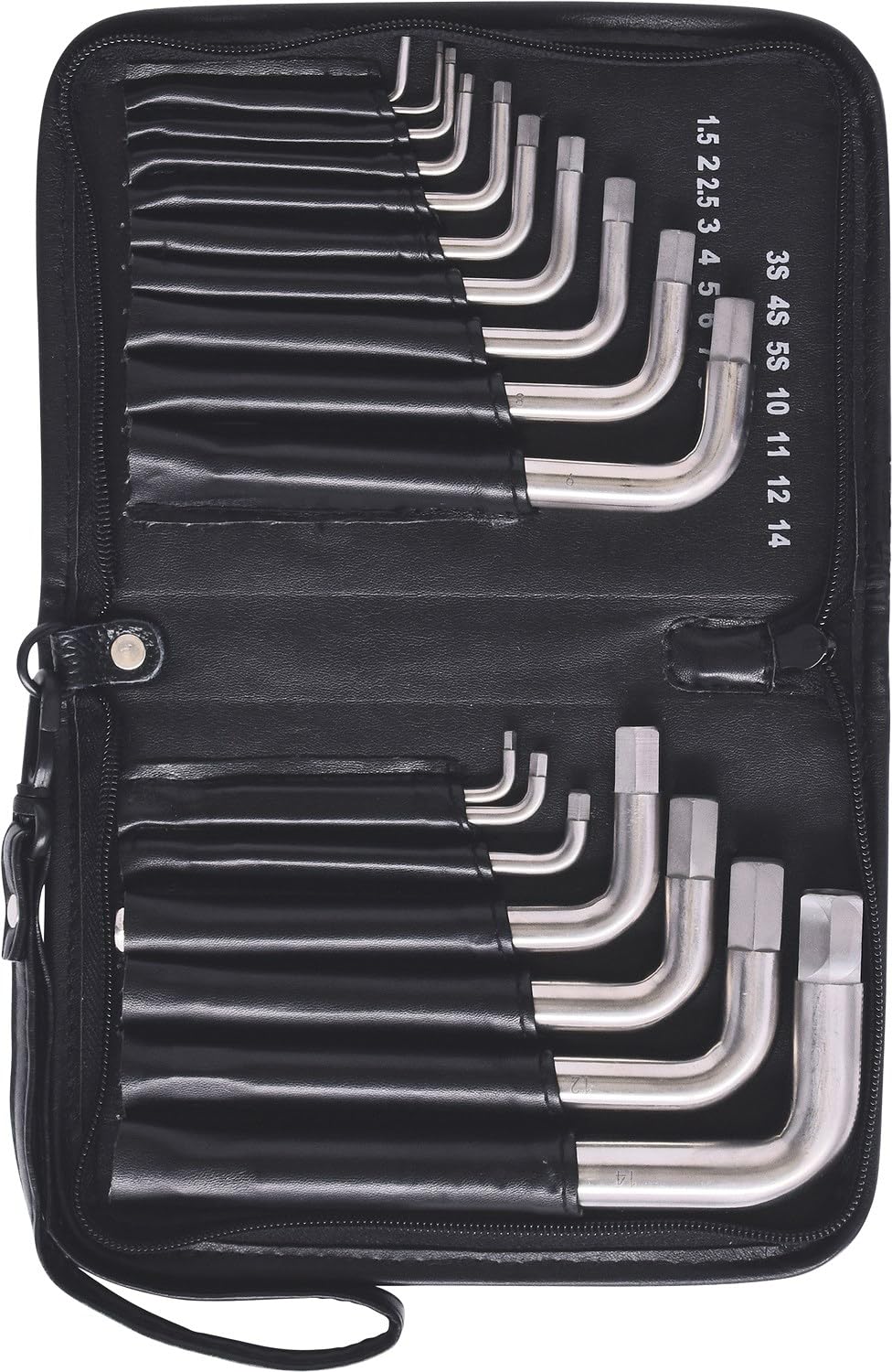 KS Tools 965.2004 Juego de llaves Allen TITANplus para tornillos con encastre hexagonal, 17 pzs