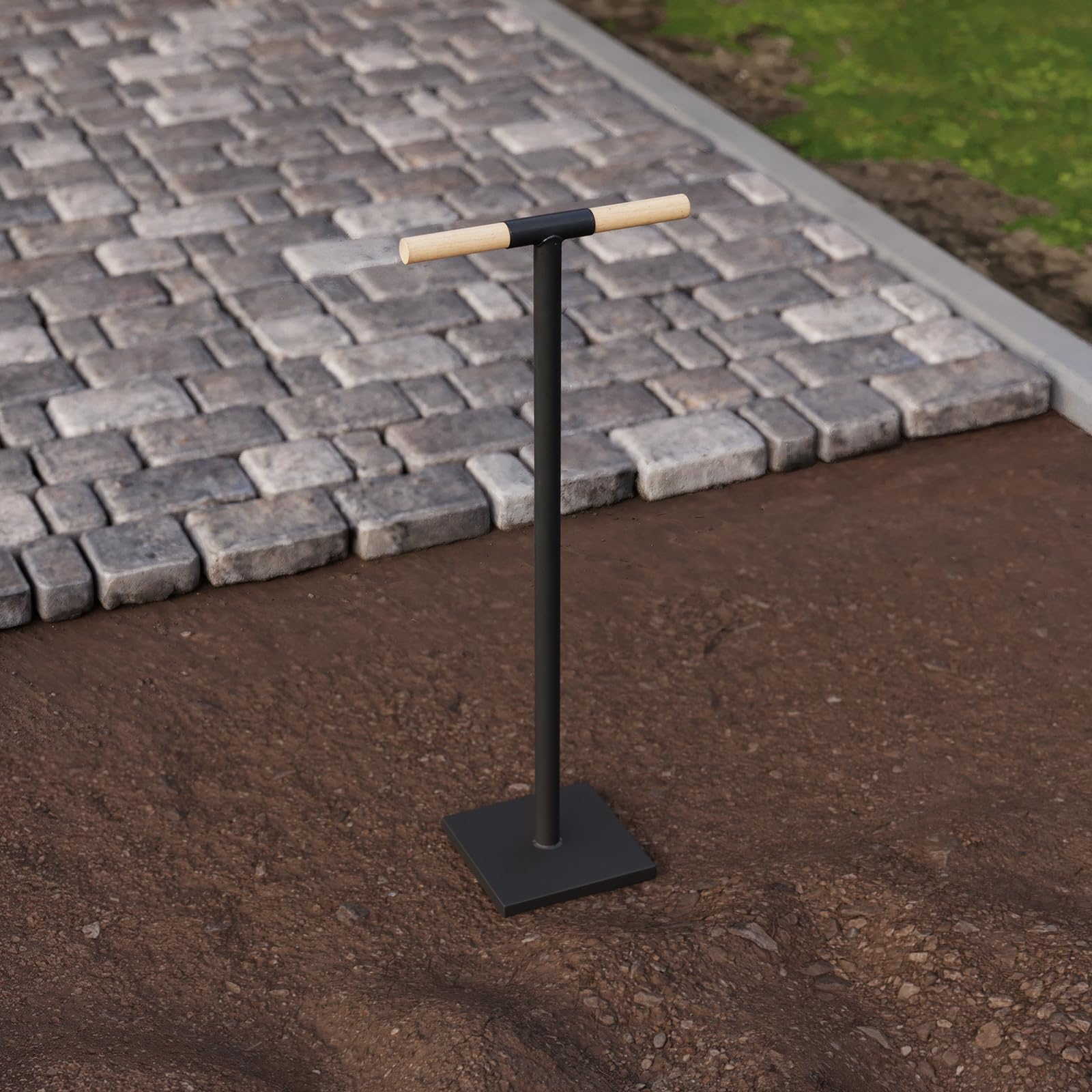 QLS Pilon à béton en acier 20 x 20 cm - Poids : 8 kg - Noir