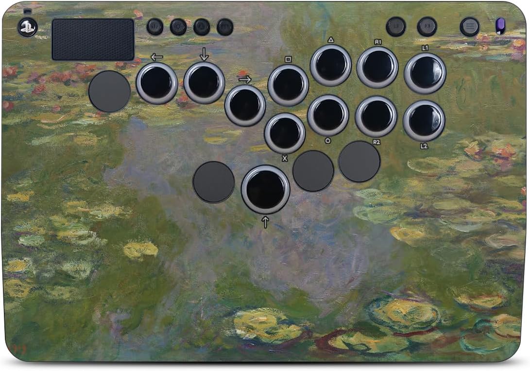 Glossy Glitter Controller Skin Compatible with Victrix Pro KO - Water Lilies - Premium 3M Vinyl Protective Wrap Decal Cover - Easy to Apply | Made in The USA by MightySkins
