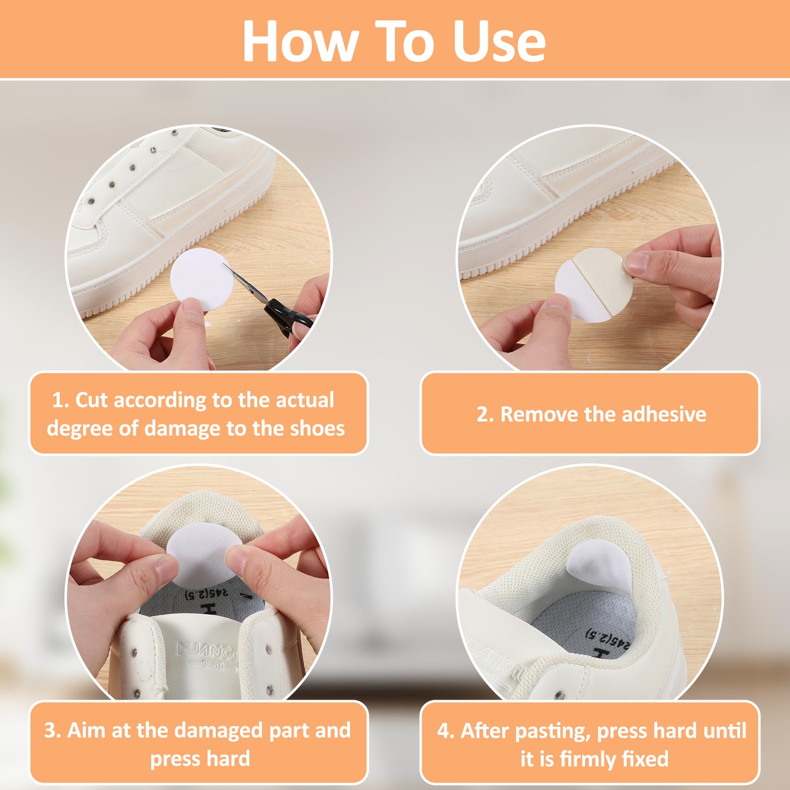 24 Stück Schuhflicken Für Löcher, Schuhe Ferse Reparatur Selbstklebende Sneaker Heel Repair Patch Schuhreparatur Sets Selbstklebendea Sneakers Reparatur Patches Klebeband Pads Für Sneaker High Heels