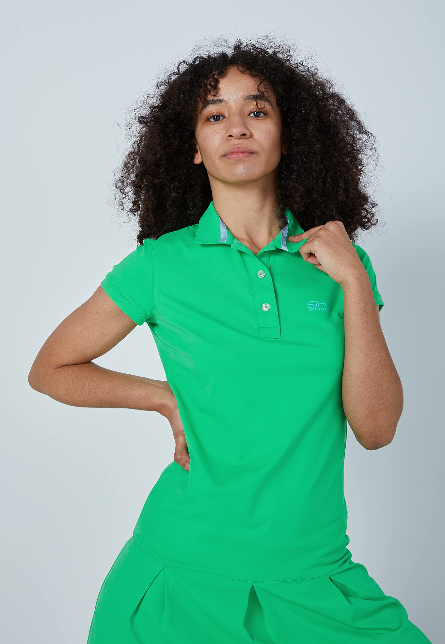 Sportkind Mädchen & Damen Tennis, Padel, Hockey, Golf Polokleid mit UV-Schutz