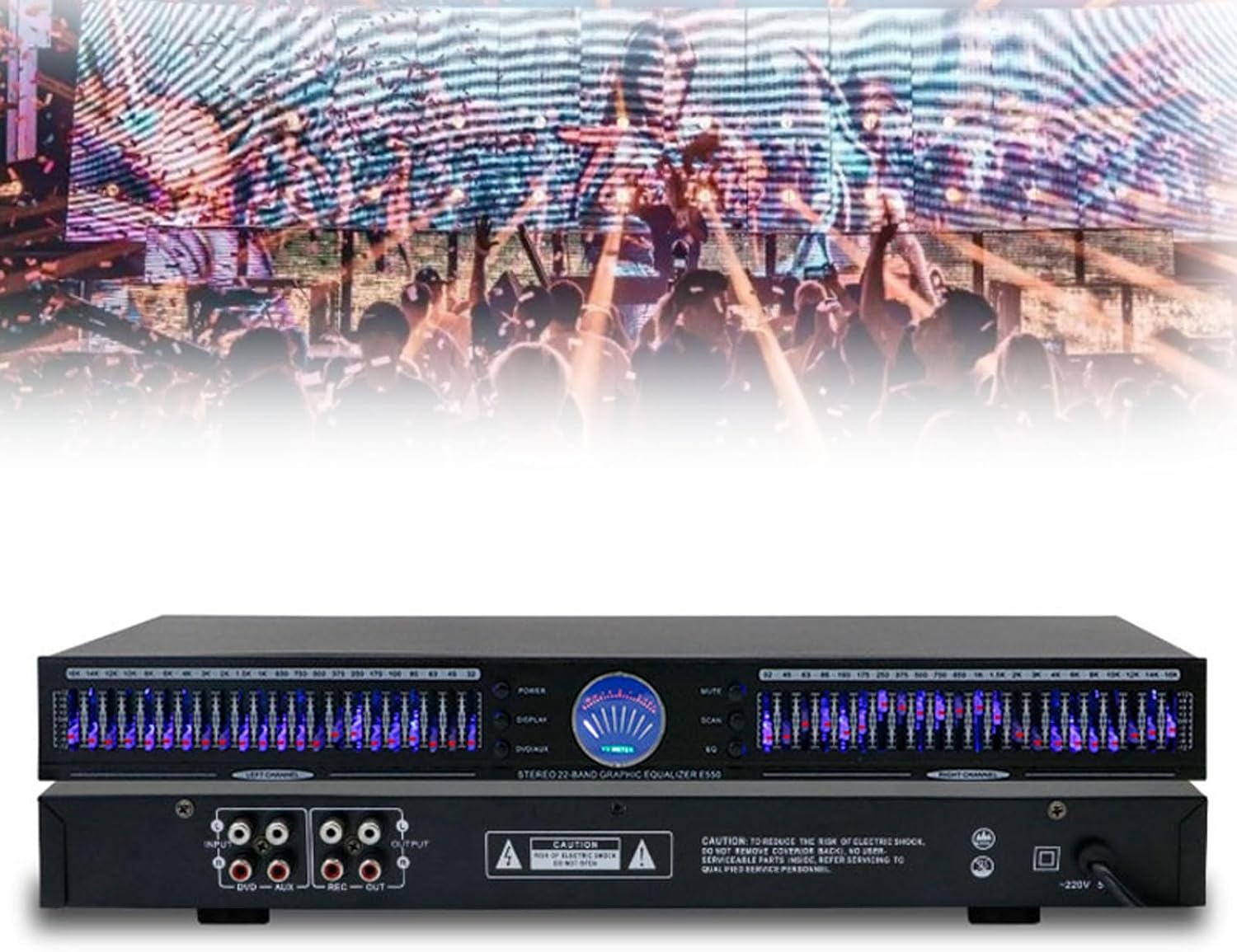 プロフェッショナル 22バンド オーディオ イコライザー 32HZ-16KHZ