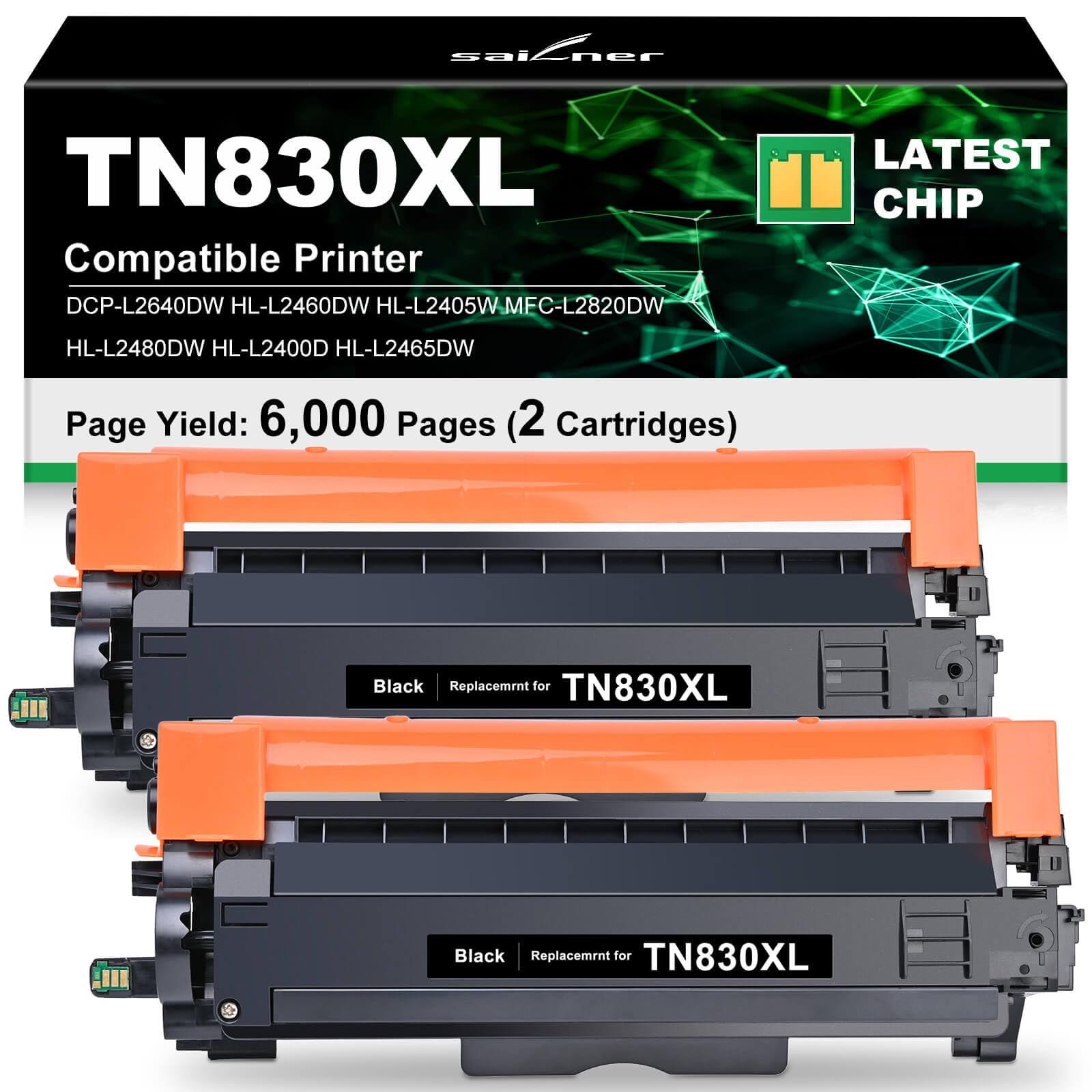 Photo 1 of SAILNER Compatible TN830XL Toner for Brother Printers
