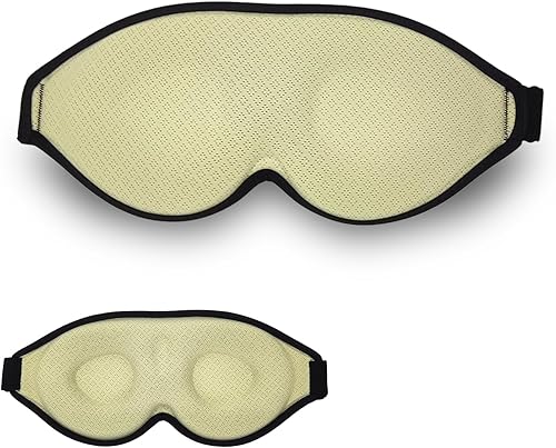Máscara para dormir 3D, 100% opaca 3D contorneada, máscara de dormir cómoda y súper suave con correas ajustables para mujeres, hombres, dormir y