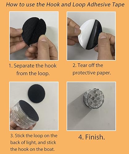 Miniatura 5 de Luces de barco inalámbricas que funcionan con pilas, luz LED marina impermeable para luces interiores de cortesía, pesca, kayak, pato, jon, bajo,