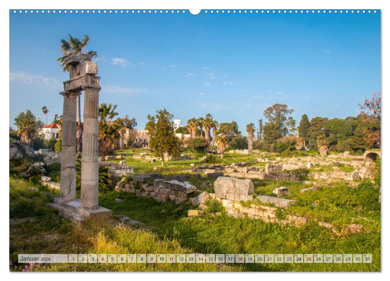 Griechenland - Zauberhaftes Kos (hochwertiger Premium Wandkalender 2026 DIN A2 quer), Kunstdruck in Hochglanz: Der Kalender präsentiert die schönsten ... zu malerischen Landschaften. (CALVENDO Orte)