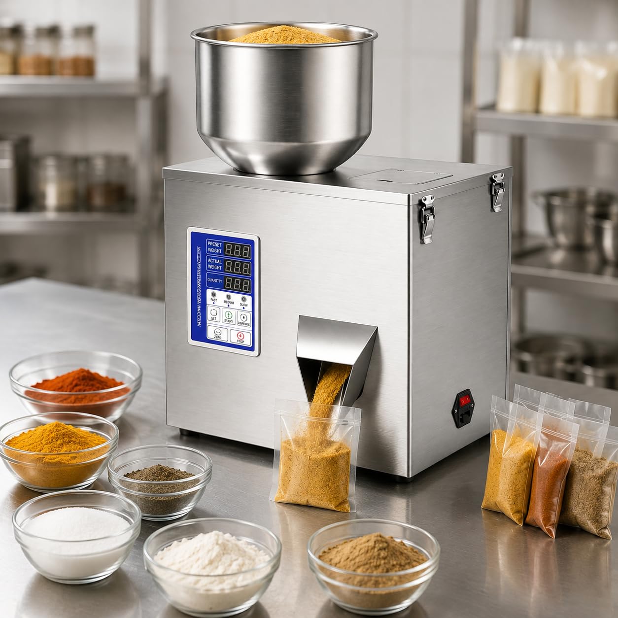 Máquina Automática de Llenado de Polvos, Llenadora de Gránulos 99.9g
