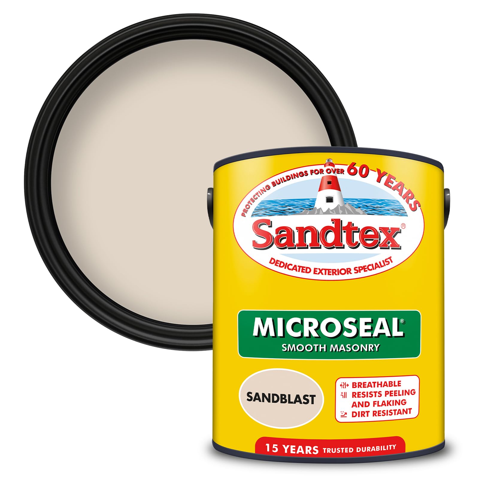 Sandtex 5 litres Ultra Smooth Masonry Paint Sandblast