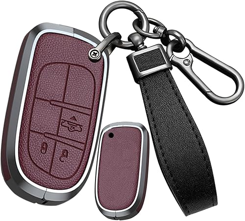 Miniatura 8 de HIBEYO Funda para llavero de automóvil de 3 botones para Jeep Grand Cherokee Wrangler Compass Cherokee Renegade Patriot Grand Comander, accesorios