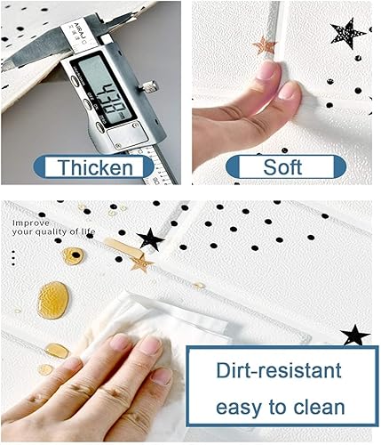 Miniatura 5 de Paneles de pared de ladrillo de espuma para habitación de niña Etiqueta decorativa de papel tapiz de espuma Fondo impermeable de dibujos animados 3D