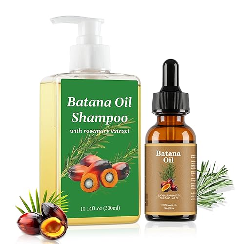 Batana Oil Hair Growth Bundle Aceite de romero 100% puro natural y champú para el crecimiento del cabello Natural nutre y regenera el tratamiento