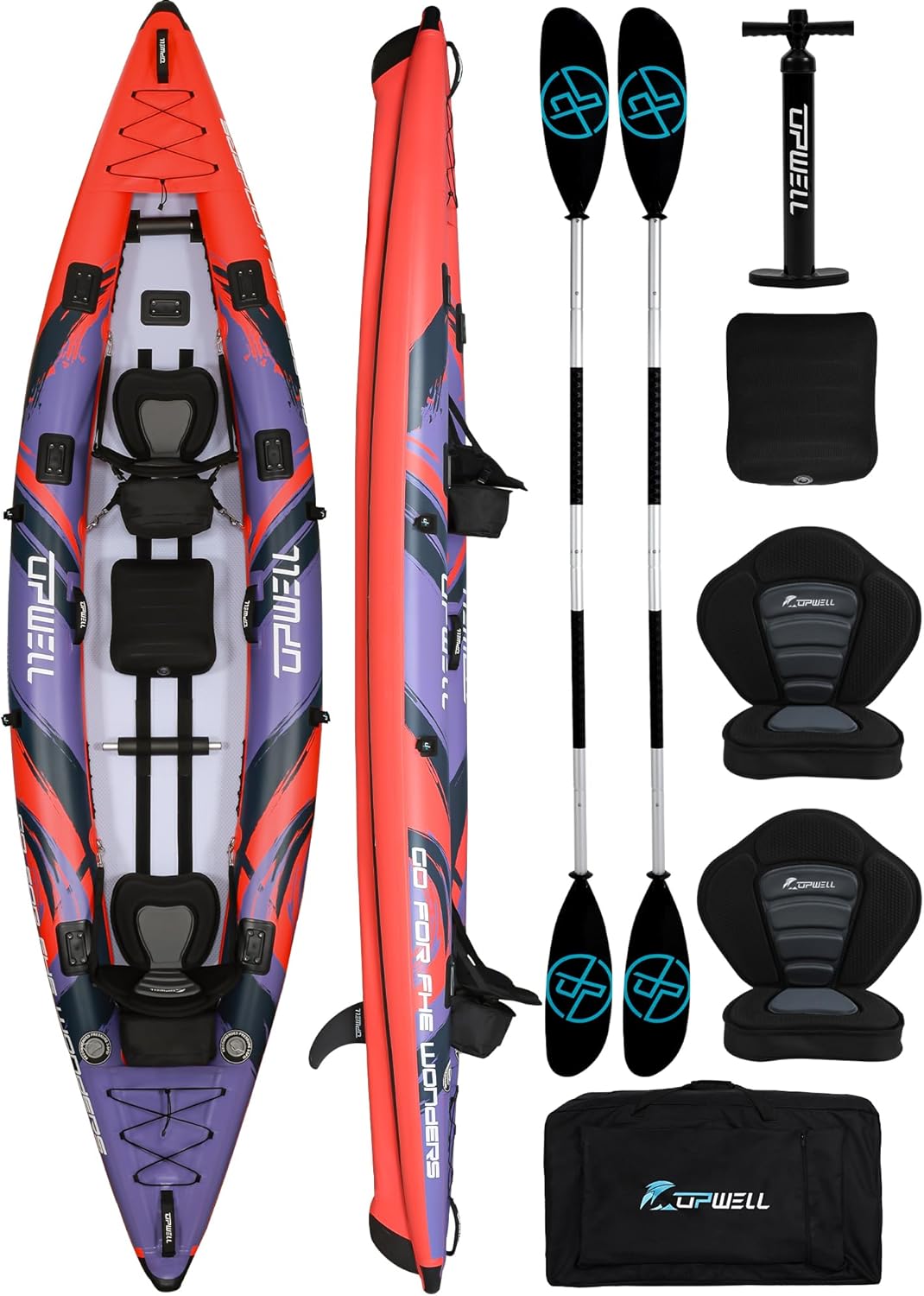 UPWELL 11'/14'6”Inflatable Kayak with Drop Stitch Floor