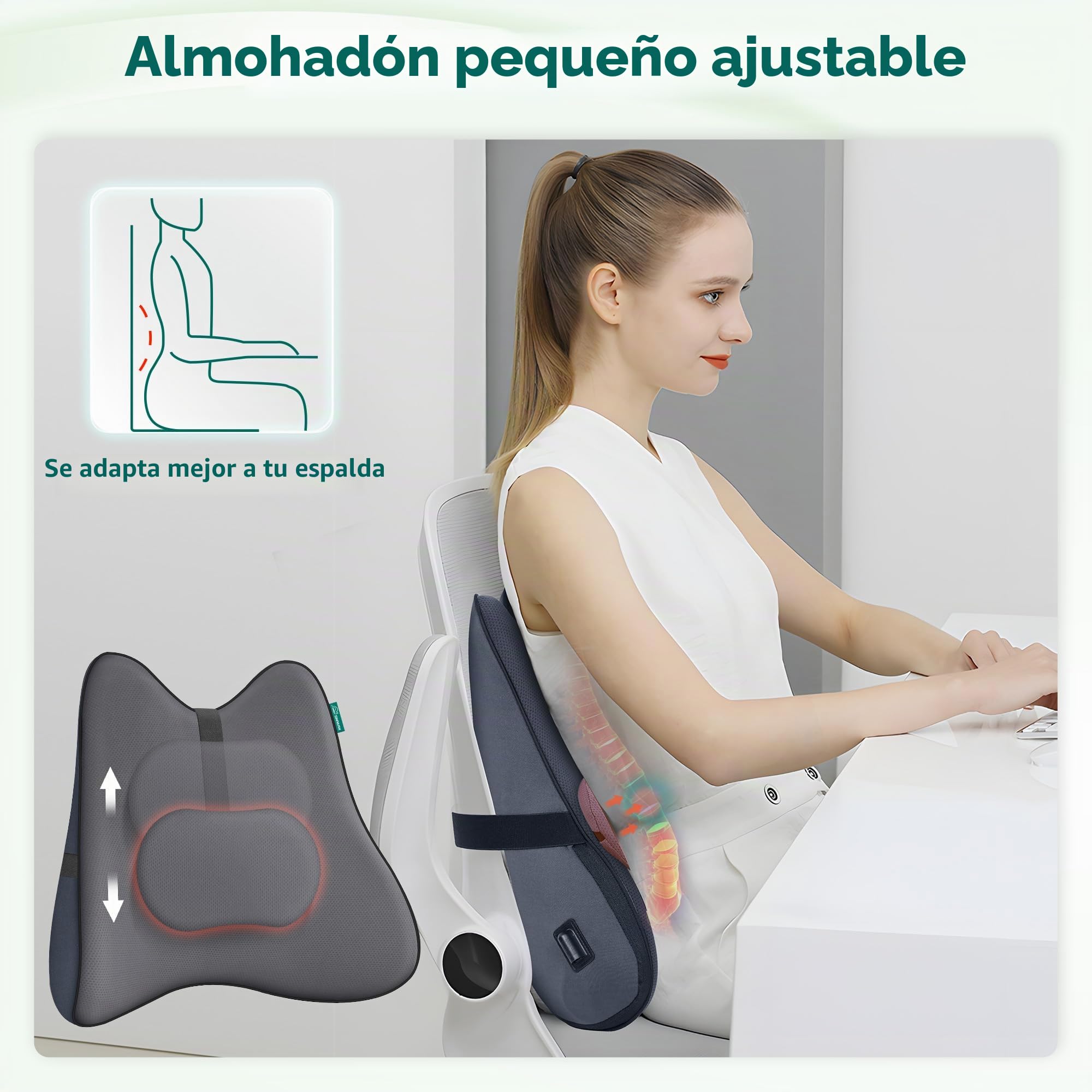 Snailax Shiatsu Masajeador Cervical y Espalda, 4D amasado cojin masajeador para el cuello espalda hombro, Masajeador cervical, Masajeador de espalda, regalos para mamá papá mujeres
