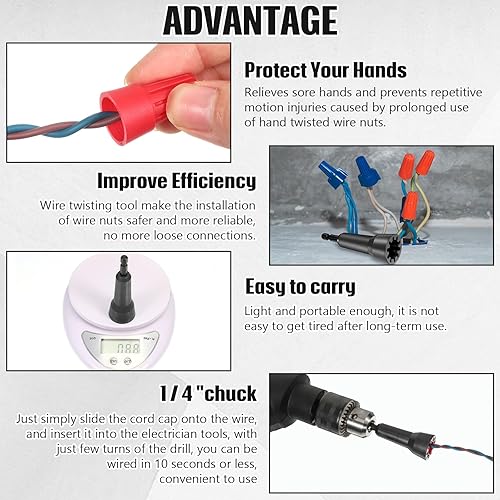 Miniatura 3 de 1 paquete de herramienta de torsión de alambre, herramientas para electricista, conector de alambre, herramientas de doblado de alambre con