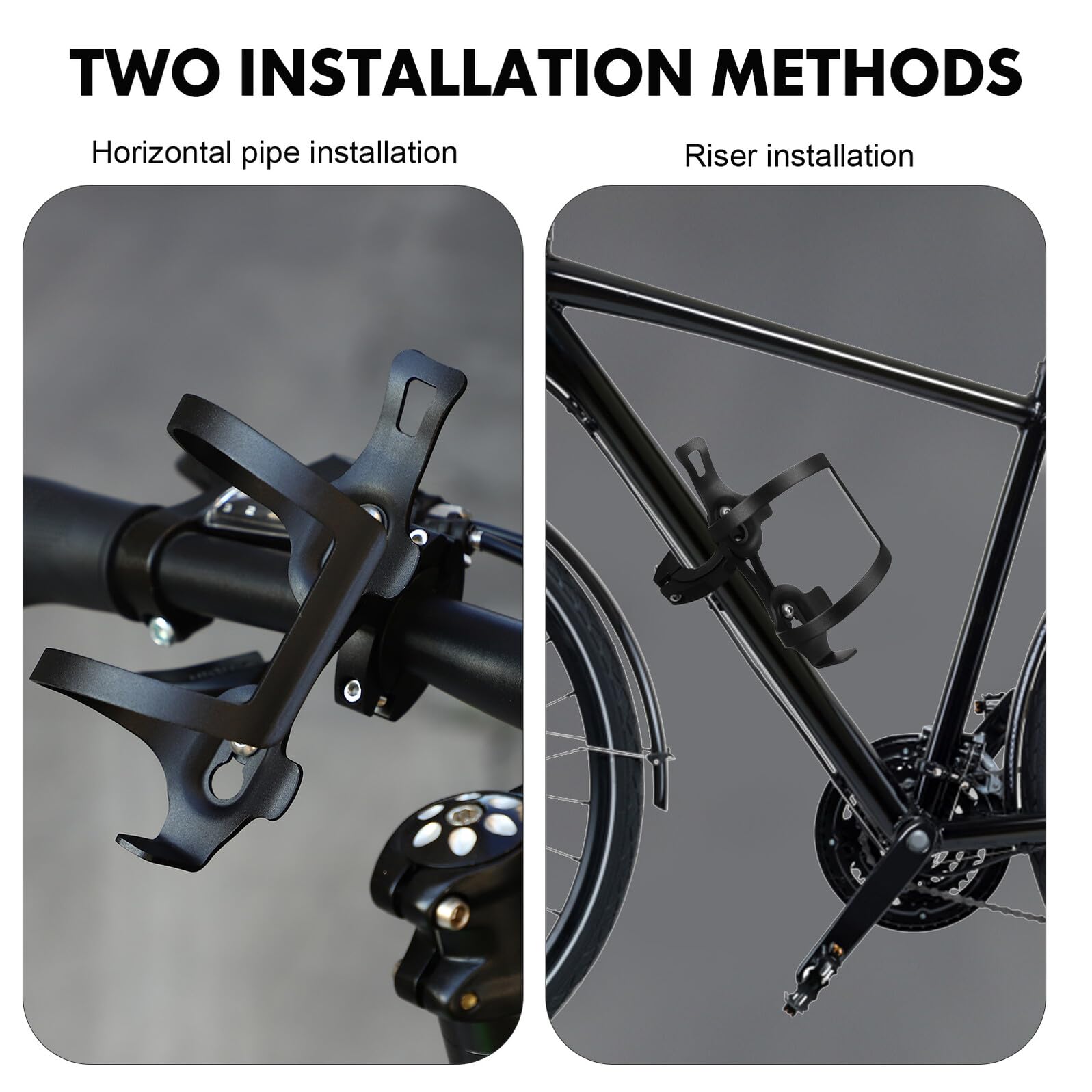 3 Juegos Soporte de Botella de Agua para Bicicleta Portabidón Desmontable de Aluminio Compatible con Bicicletas de y Plegables Resistente y Antideslizante Instalación para