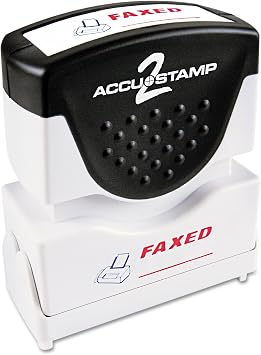 ACCUSTAMP2 035533 Pre-Inked Shutter Stamp FAXED, Red/Blue Ink, 1 Count