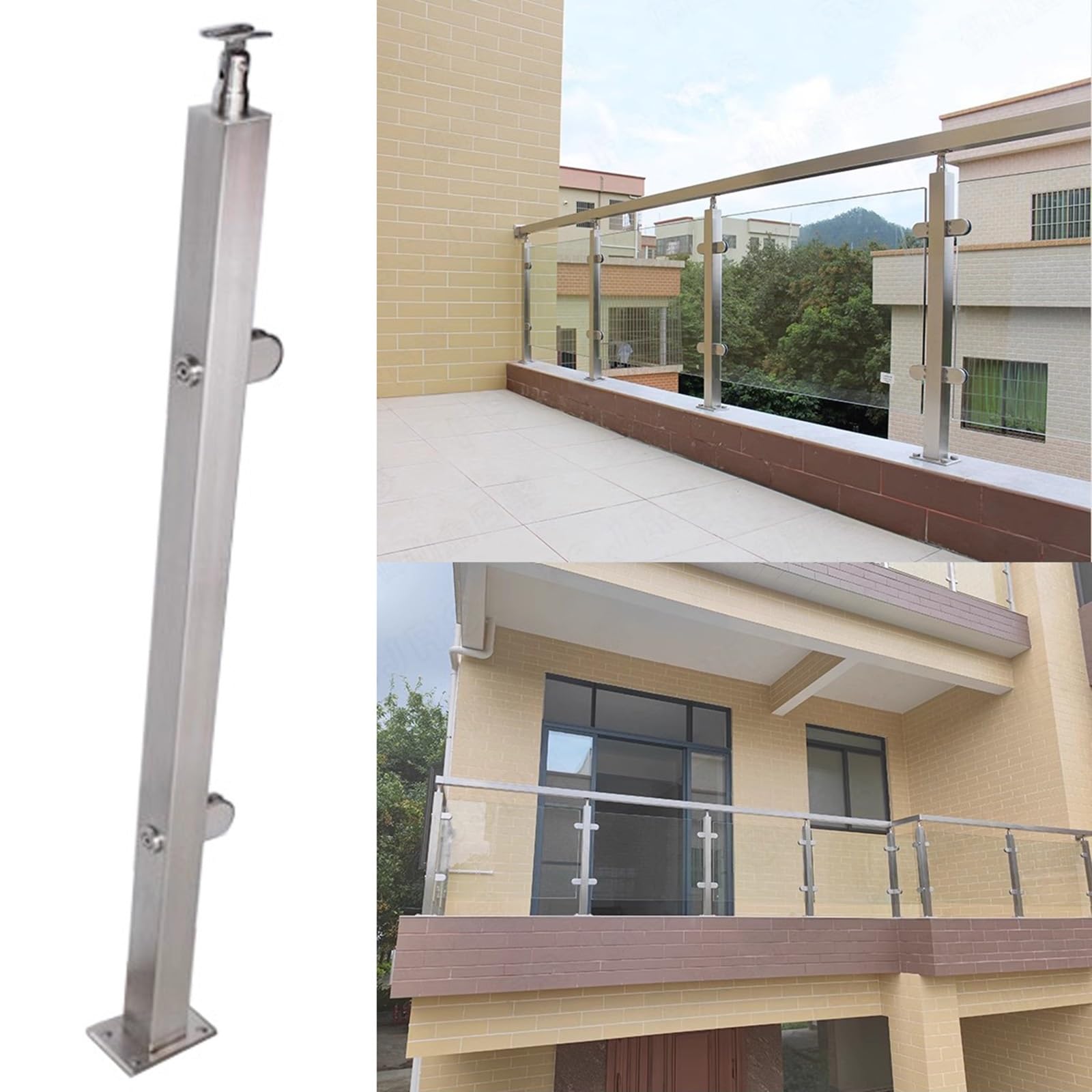 Garde-corps design café pour sécuriser un balcon en verre moderne