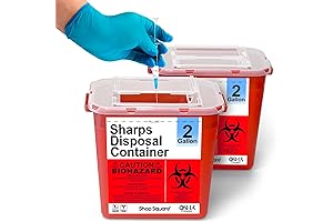Sharps Container 2 Gallon (2-Pack) - Needle Disposal Containers