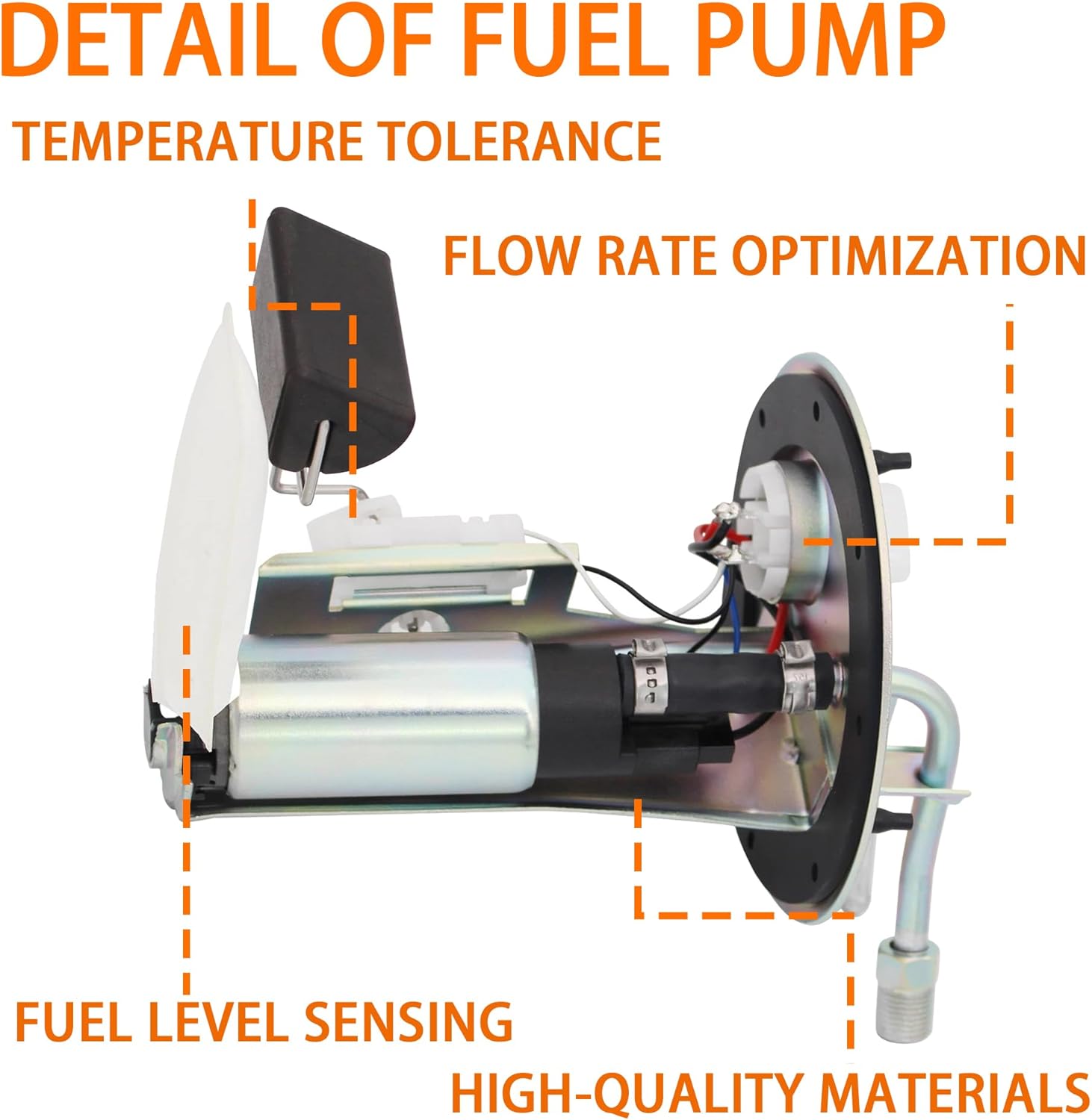 E8013H, SP9162H Electric Fuel Pump Module Assembly w/Sending Unit Replacement for Geo Prizm 1993-1997,for Toyota Corolla 1994-1996 L4 1.6L L4 1.8L