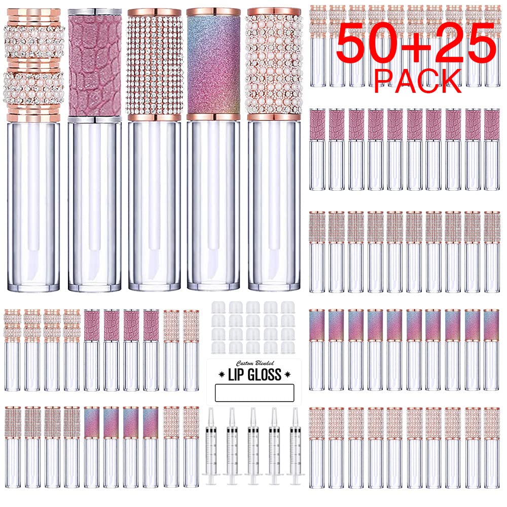 AMORIX 25 pcs Lip Gloss Tubes 50 pcs Lip Gloss Tubes