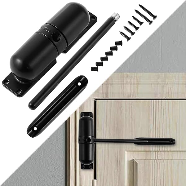 GOOKYO Door Closer Automatic Safety Spring Door Closer – Easy to Install to Convert Hinged Doors to Self-Closing