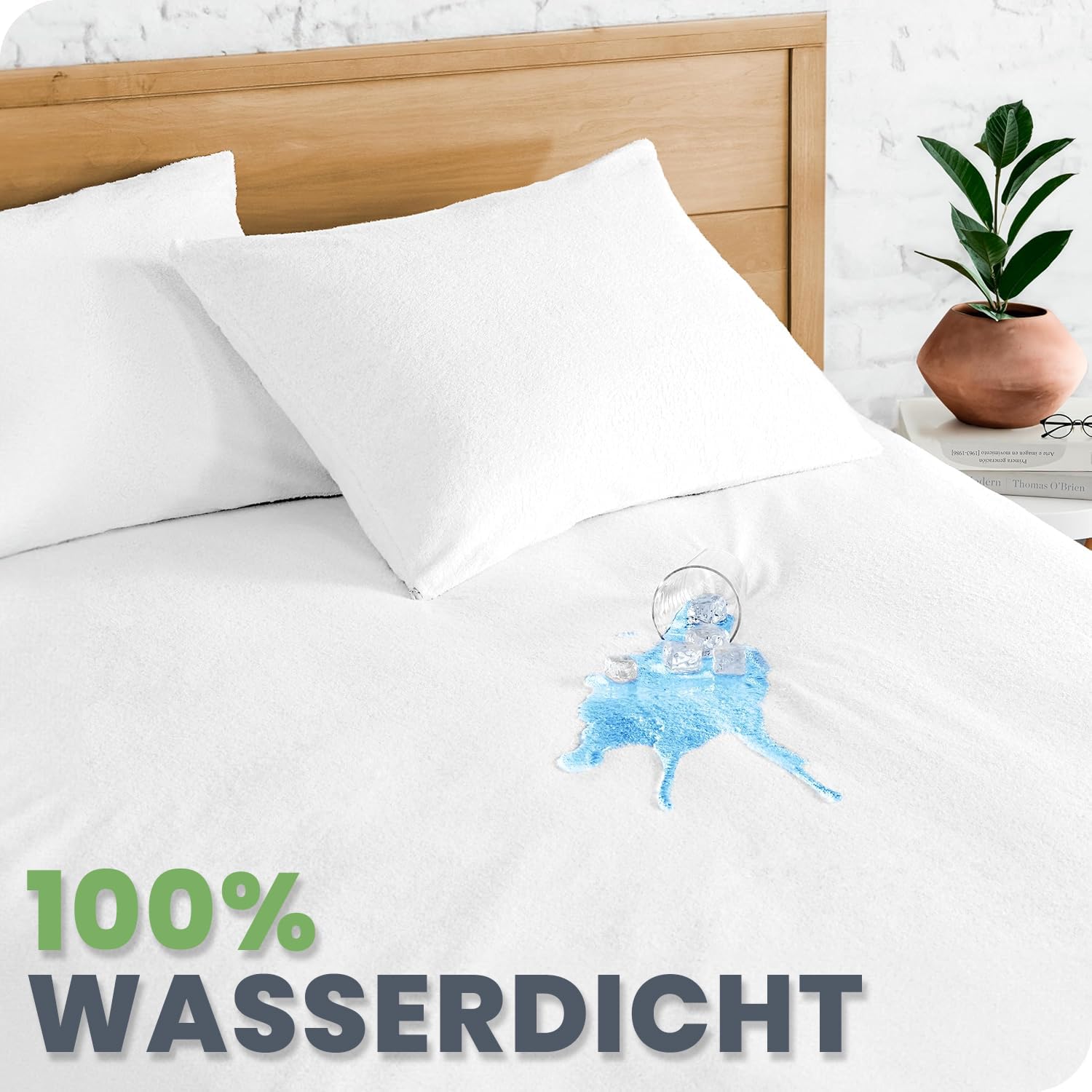 LIVESSA Matratzenschoner 180x200 (3er Pack) - Inkontinenzunterlage Waschbar, Atmungsaktiv, Wasserdicht, Nässeschutz, Weiß
