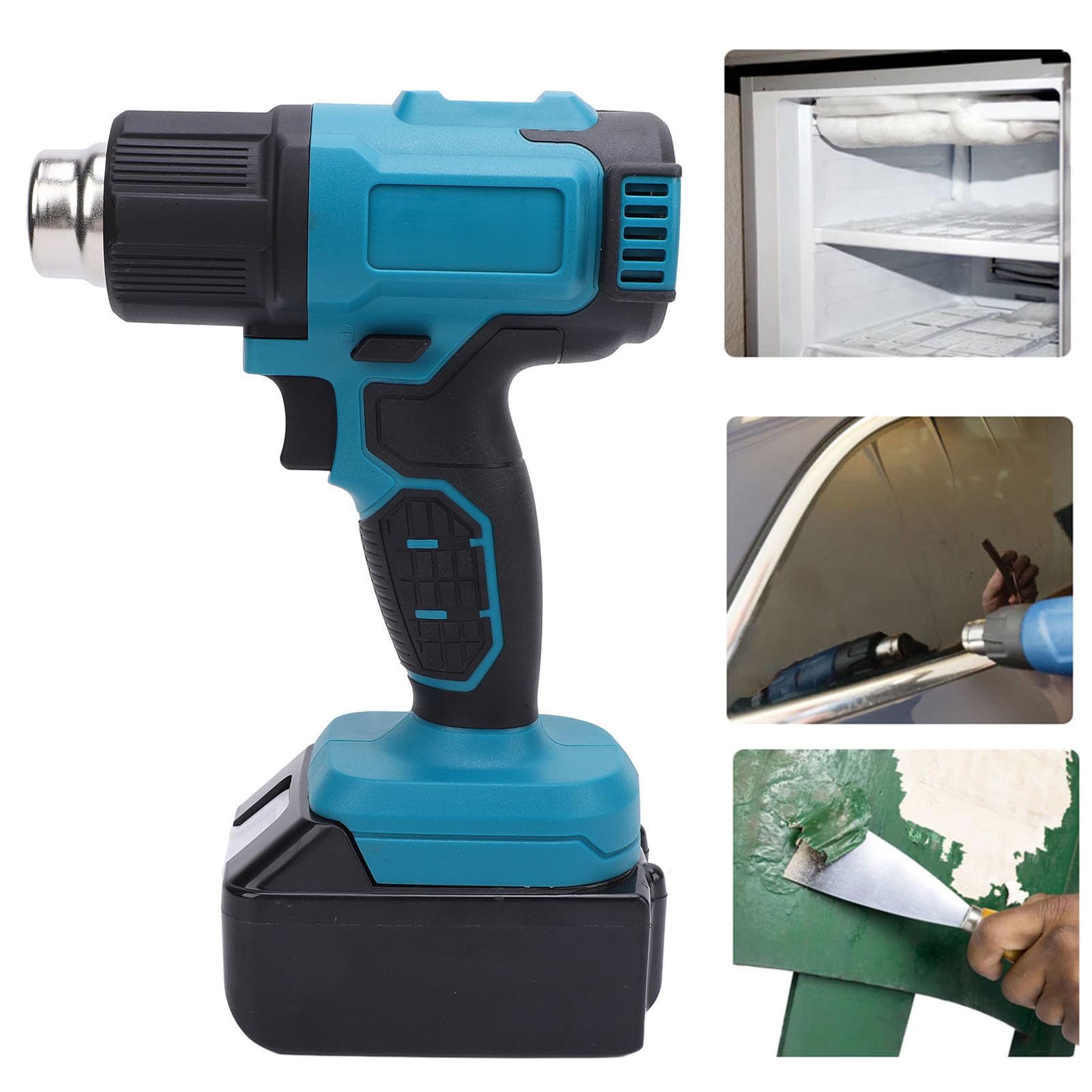 Pistola de calor inalámbrica con pantalla Digital LCD, equipo portátil de pistola de aire caliente para profesionales