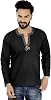 Maple Clothing Men's Short Kurta Cotton Fashion Shirt Embroidered Indian Clothing