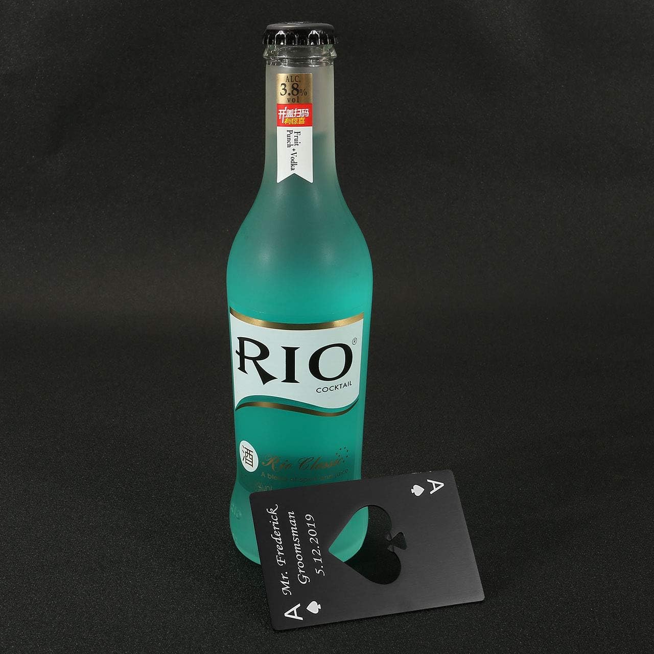 Personalized Custom Bottle Opener, Yoption 5 Pcs Stainless Steel Credit Card Size Beer Bottle Opener Cap for Wallet Pocket Wedding Party Groomsmen Birthday Gifts