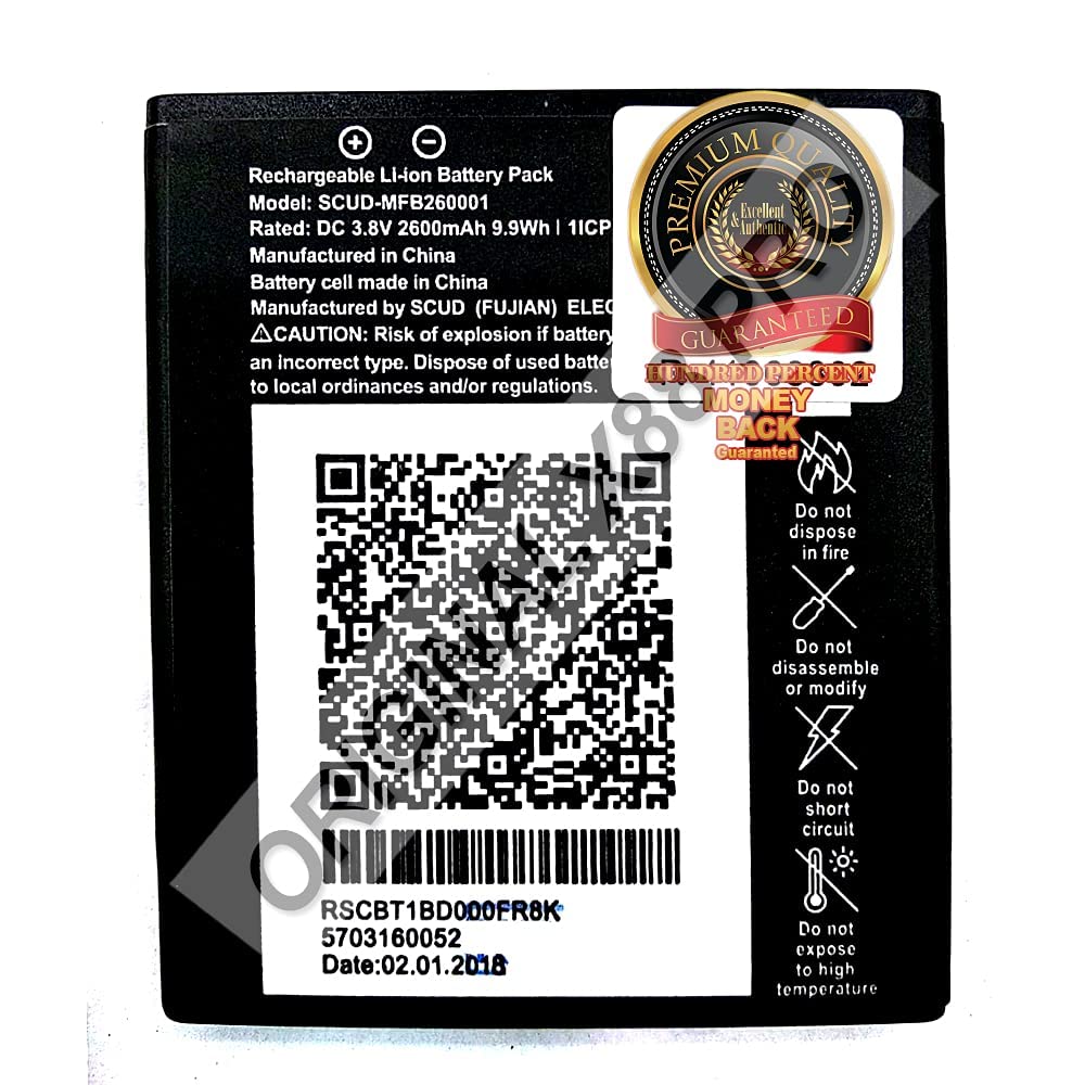 X88 Pro® Original WiFi MFB260001 Battery {2600mAh} Compatible for Jio/Lyf/JIOFI 3 / JIOFI3 / 4G JIO/WiFi Wireless Router -3 Months Warranty