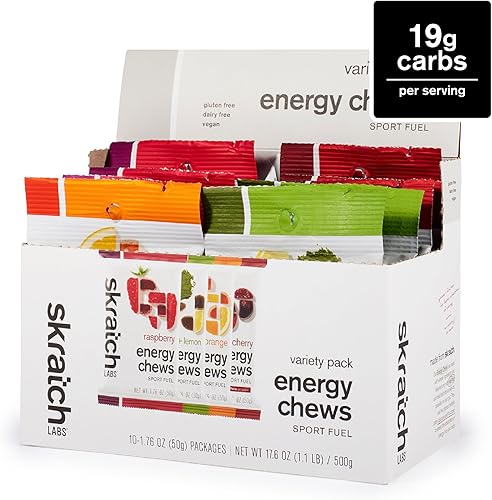 Miniatura 19 de Skratch Labs Energy Chews | Gomitas para correr, ciclismo y rendimiento deportivo | Alternativa de gel | Uva (paquete de 10) | Sin gluten, vegano