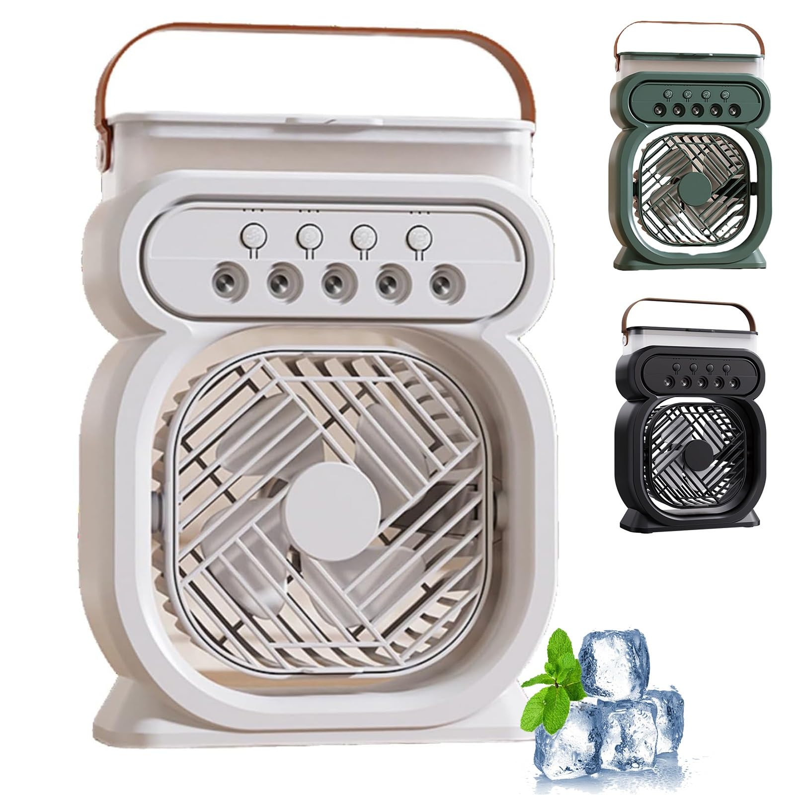 Portable Air Conditioners 3-Speed Small AC Fan Evaporative Air Cooler 7-Color Night Light Personal Air Conditioner for Bedroom