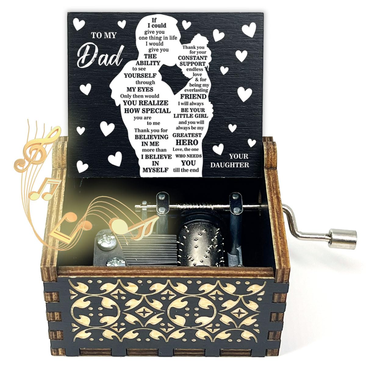 ukebobo Music Box Gifts for Dad, If I Could Give You One Thing in Life Music Box, You are My Sunshine Music Box, Dad Birthday Gifts from Daughter for