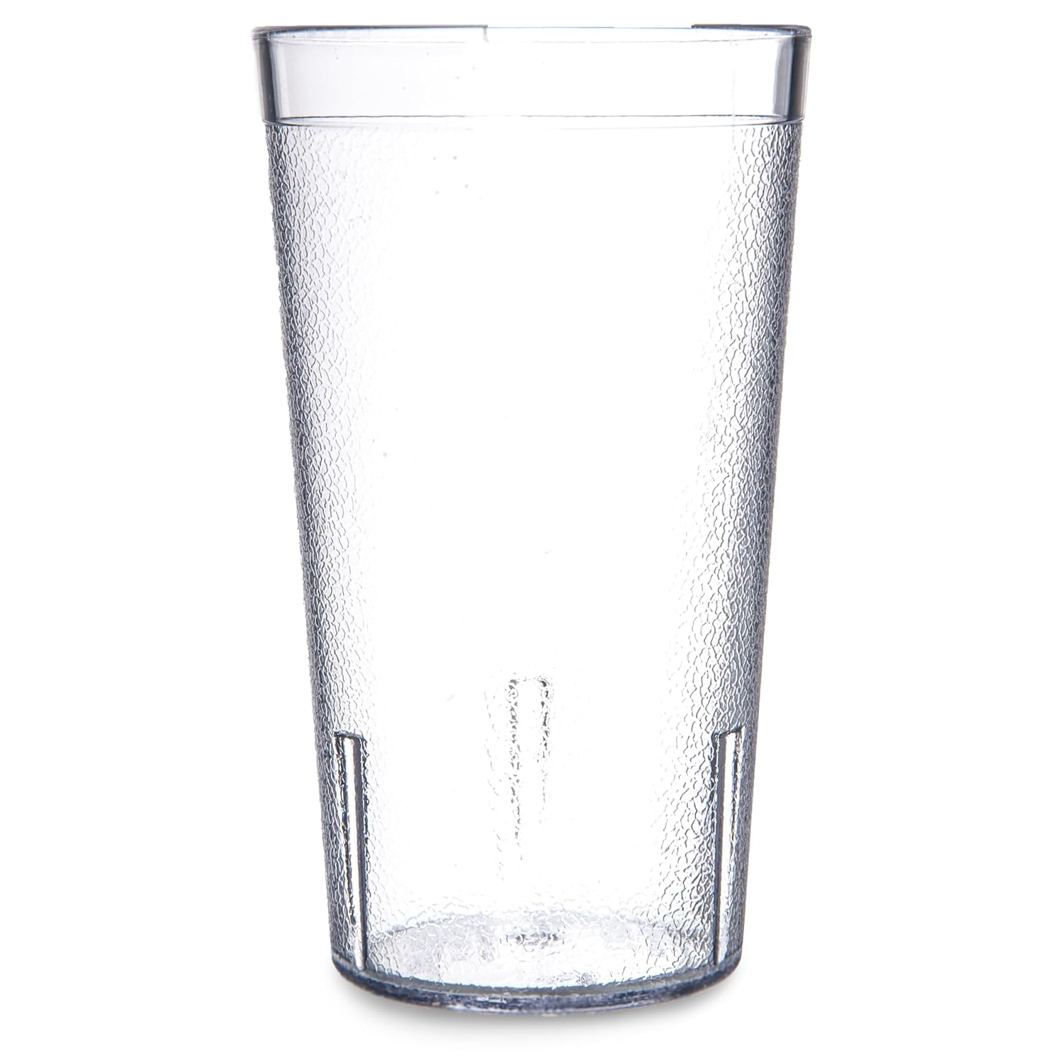 Carlisle FoodService Products Stackable Tumbler with Pebbled Exterior for Restaurants, Cafeterias, And Fast Food, Plastic, 12 Ounces, Clear, (Pack of 24) - Image 2