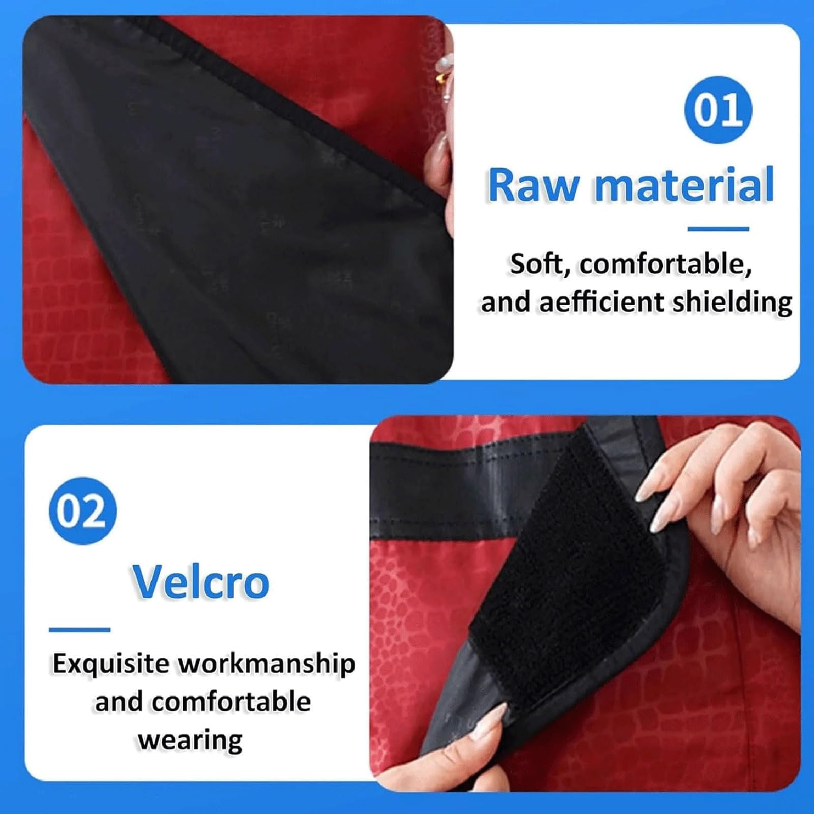 Delantal de Plomo de Caucho for hospitales y Laboratorios, Protector de Rayos X de Manga Corta de 0,35 mmpb y 0,5 mmpb, Delantal de radiación, Impermeable.(0.35mmpb,43.4 * 23.6in)