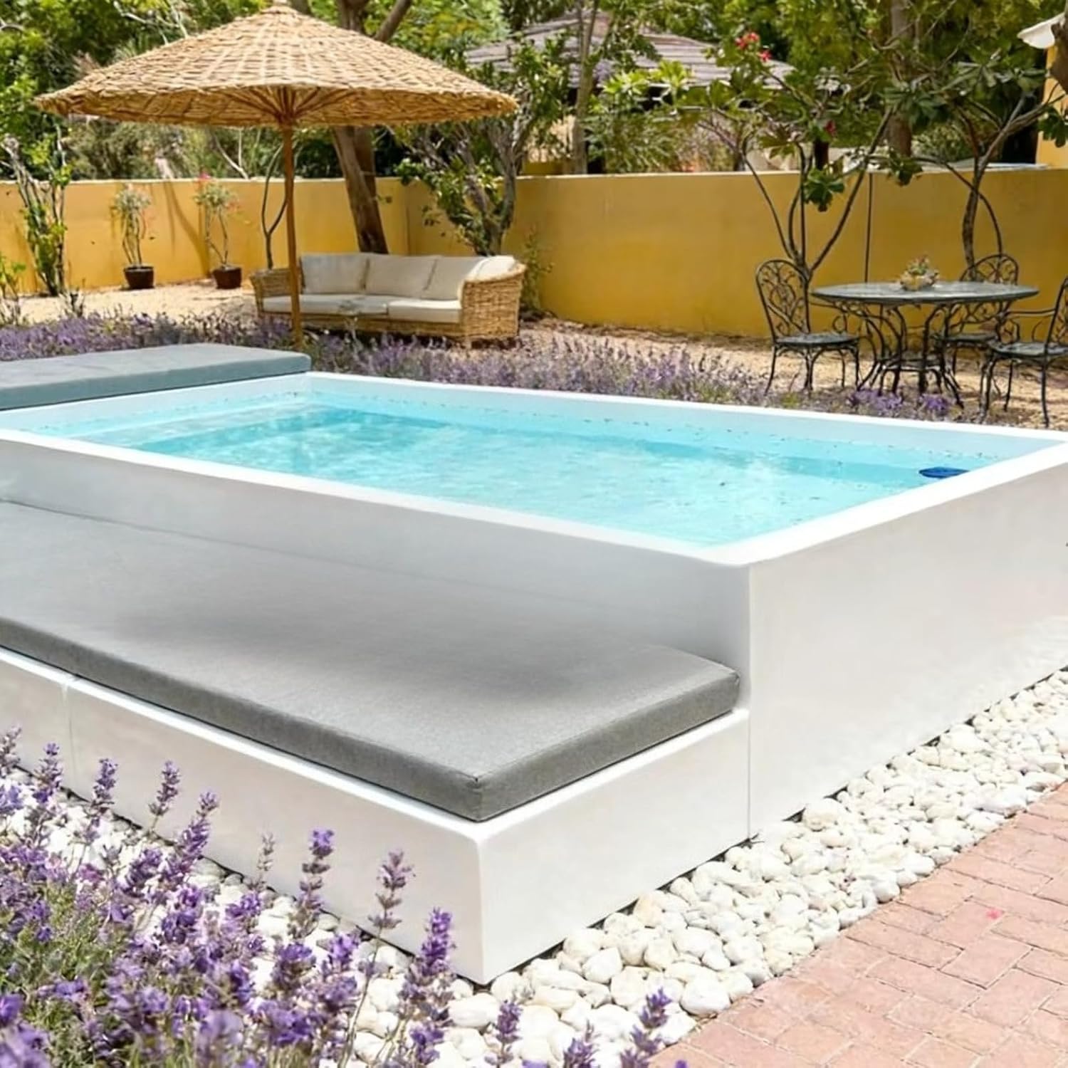 Swimming Pool Garden Surface Mounted Big Swimming Pool with Filter and Pump Pools Outside Light Pool Circular Pool for for Family Gatherings, Friend Parties, or Solo Relaxation