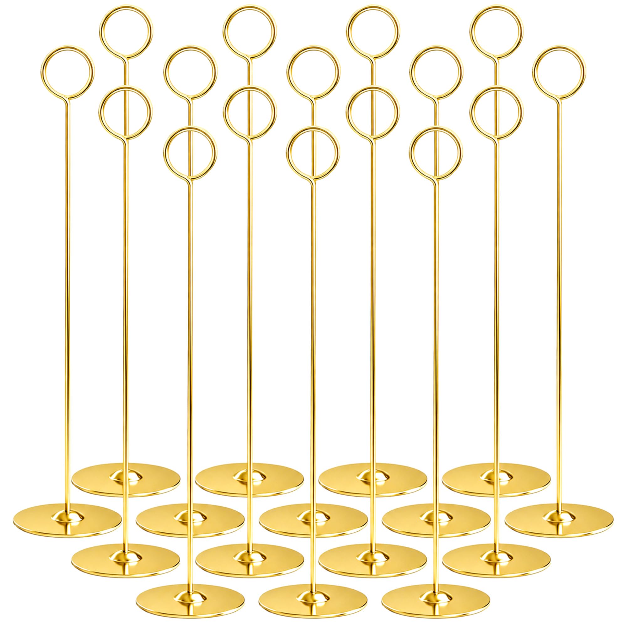 Urban Deco - Segnaposto Porta segnaposto per Biglietti di Nozze, Set di 16 Pezzi, per ristoranti, Matrimoni, Banchetti Segnaposto Dorato da 30,5 cm.