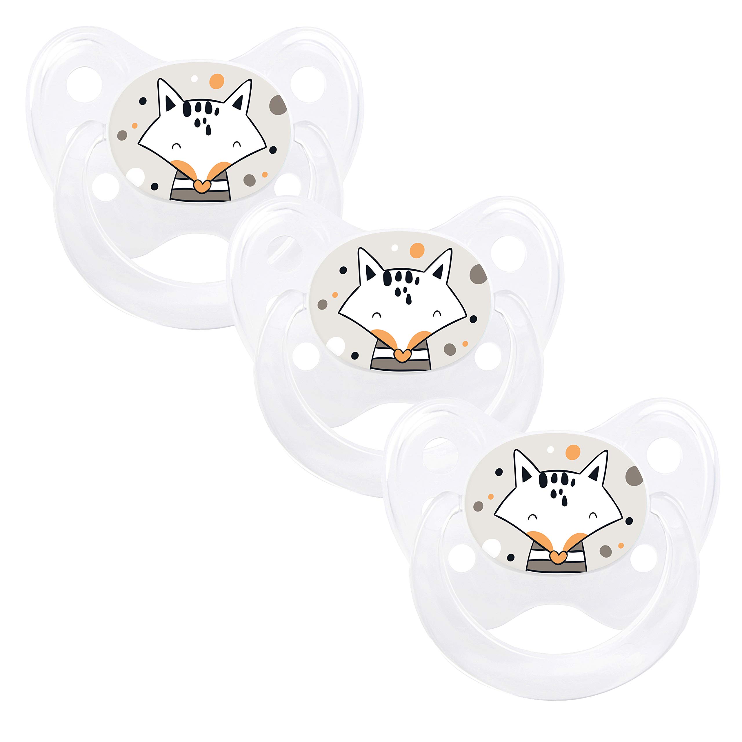 dentistar Set de 3 Chupetes Ortodónticos de Silicona – Talla 1, 0-6 meses – Chupete recien nacido previene la desalineación de los dientes – Libre de BPA – Corazón, Azul — view 53
