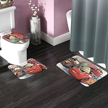 Amazon｜カーズ トイレマット 3点セット お風呂マット 足元