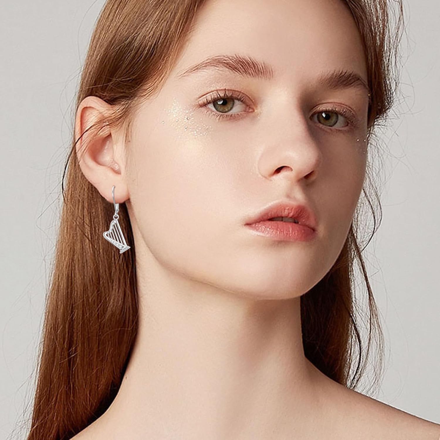 Music Note Drop Earrings 925 Sterling Silver Treble Note, Semiquaver, Flute, Harp Symbol Musical Jewelry Gifts for Teacher Musician Students Music Lovers - Image 2