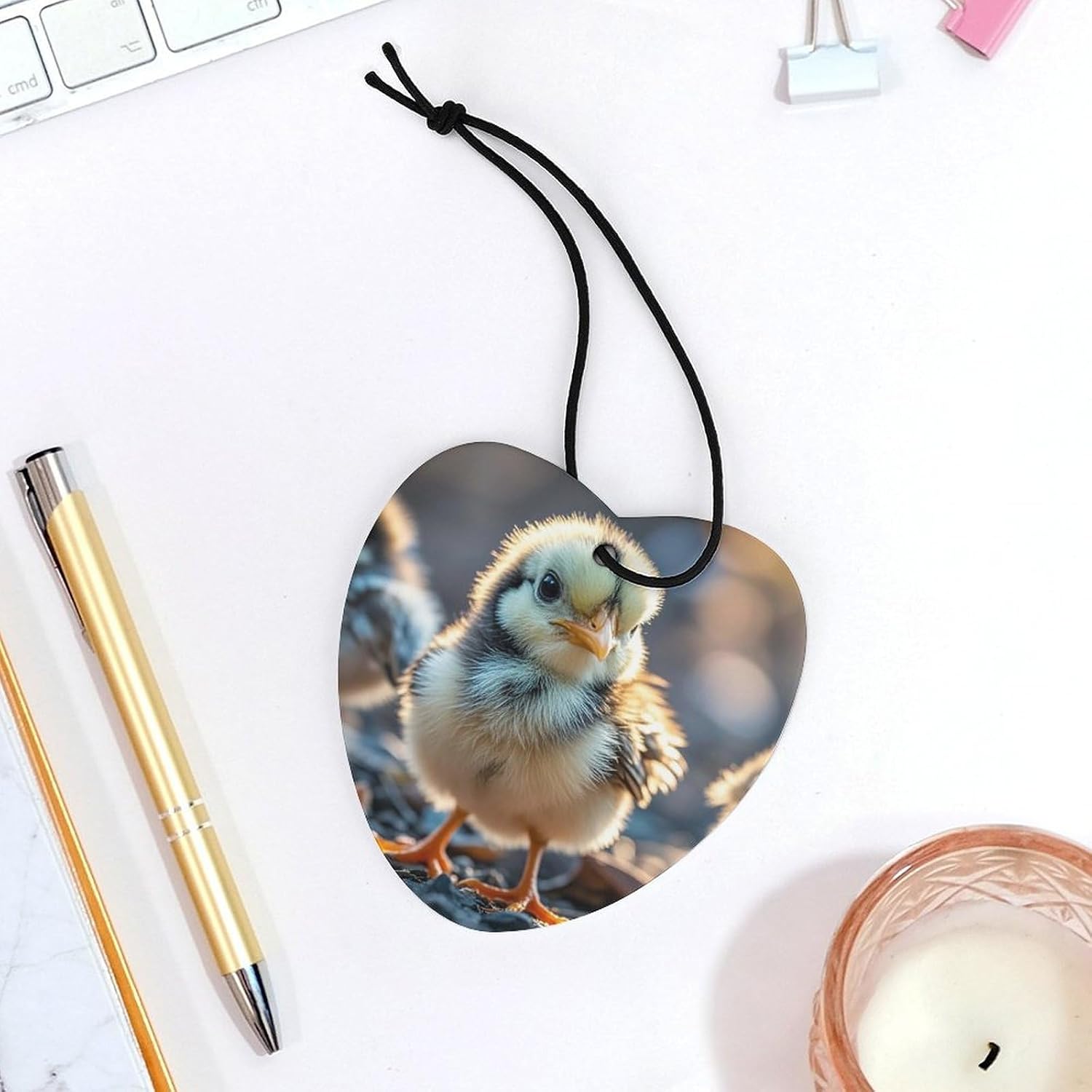 Chicken Car Air Fresheners Cards 3 PCS Long Lasting Hanging Fragrance Scented Card Funny Car Aromatherapy Tablets Gift for Women Men Auto Rearview Mirror Pendant image 4